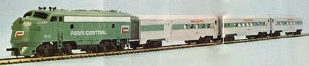 The Penn Central Inter-City train set from 1971-72