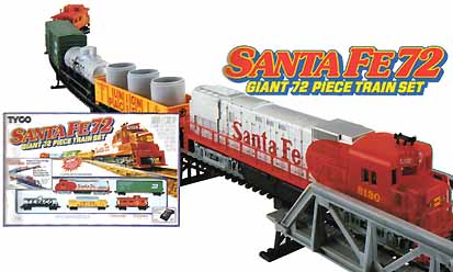 tyco train set santa fe