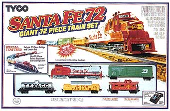 tyco santa fe train set