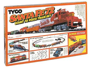 tyco train set santa fe