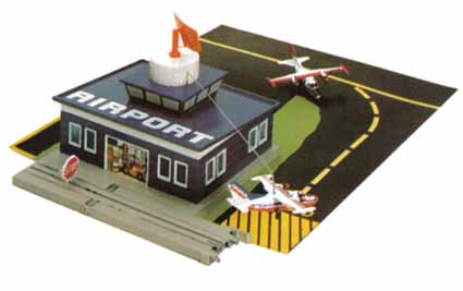 TYCO US-1 Airport with Flying Airplane #3435
