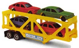 TYCO US-1 Auto Transport with 4 Cars #3946