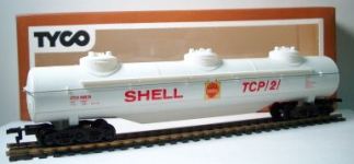 TYCO Shell TCP 2 Triple Dome Tank Car